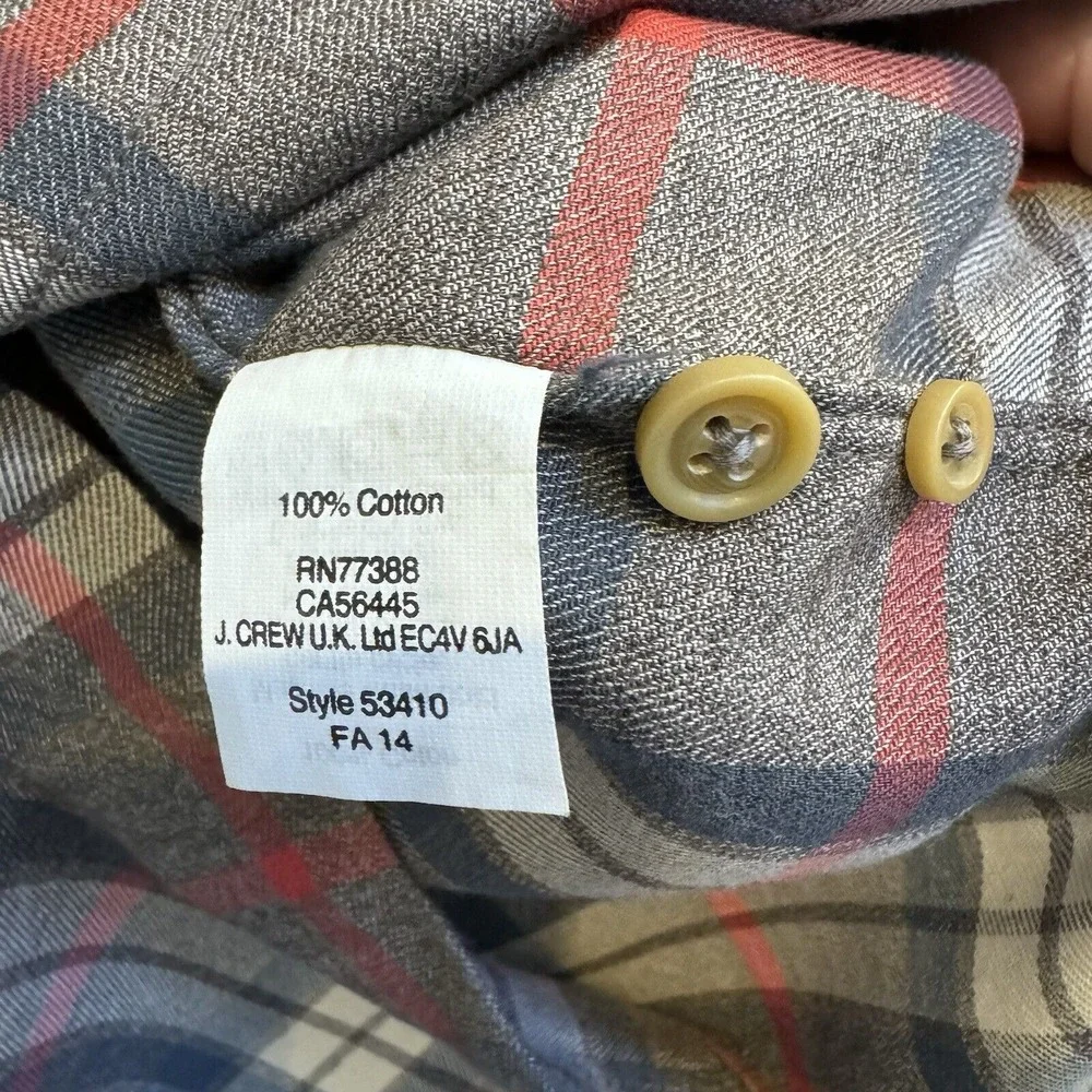 J. Crew Men's Plaid‎ Workshirt Size L